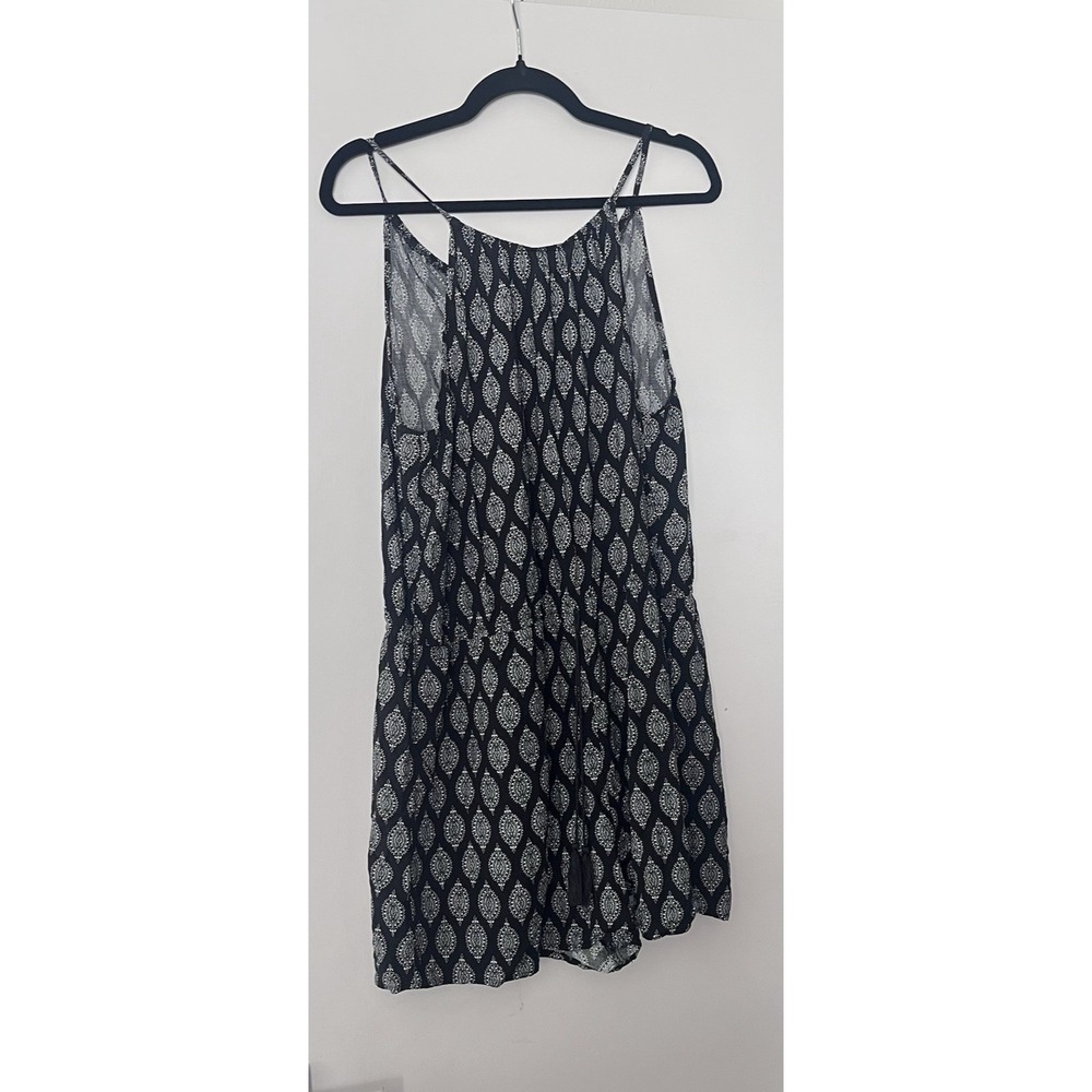 Women's XXL Boho Romper Black & White | Flowy Relaxed Summer Jumpsuit